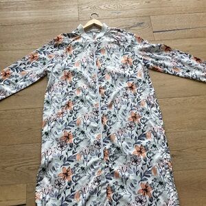 Diadora Floral Lightweight Jacket with Zippered Front and Pockets